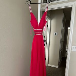 Size 4 Hot Pink Prom Dress